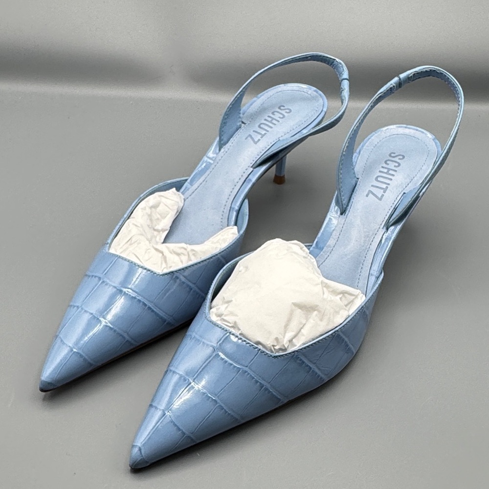 Schutz PAOLA MID STILETTO BLUE PUMPs